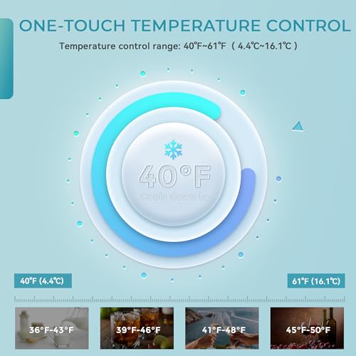 EUHOMY 48 Can Beverage Refrigerator cooler-Mini Fridge Glass Door for Beer Drinks Wines