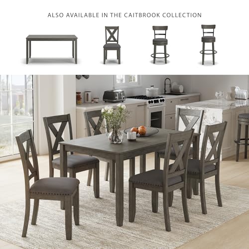 Signature Design by Ashley Caitbrook Rustic 7 Piece Dining Set, Include Table and 6 Chairs, Gray