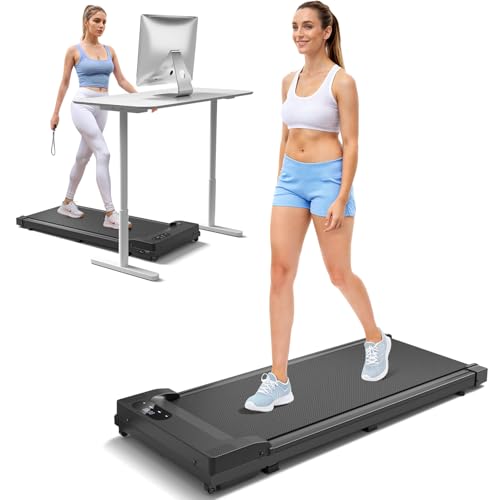 Walking Pad Treadmill Under Desk Treadmill for Home Office, DAEYEGIM 2 in 1 Portable Walking Treadmill with Remote Control