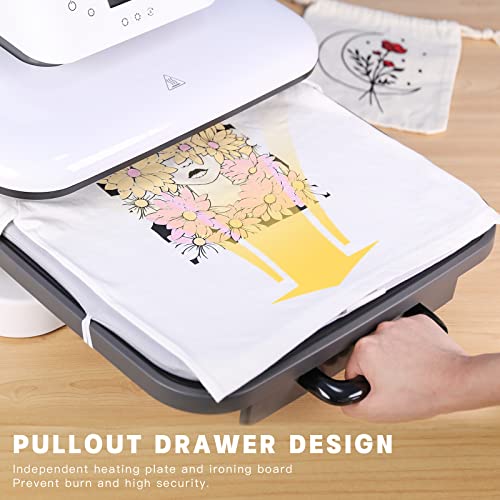 HTVRONT Auto Heat Press Machine for T Shirts - 15x15 Smart T Shirt Press Machine with Auto Release - Professional Heat Press for Sublimation, Vinyl