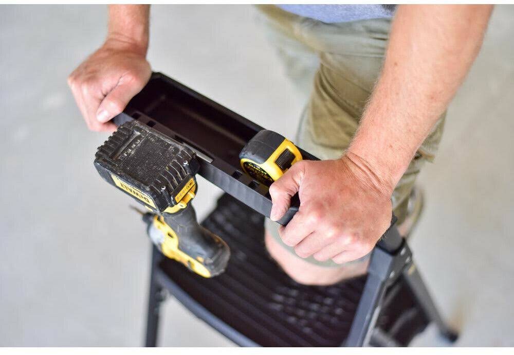 Gorilla Ladders 3-Step Pro-Grade Steel Step Stool with 300 lbs. Load Capacity Type iA Duty