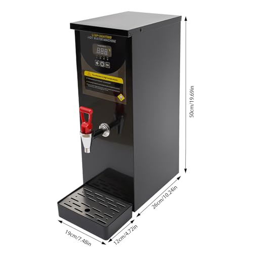 Step-Heating Commercial Hot Water Dispenser Commercial Water Boiler,Stainless Steel Electric Dispenser,Large Capacity 35L/H Hot Water