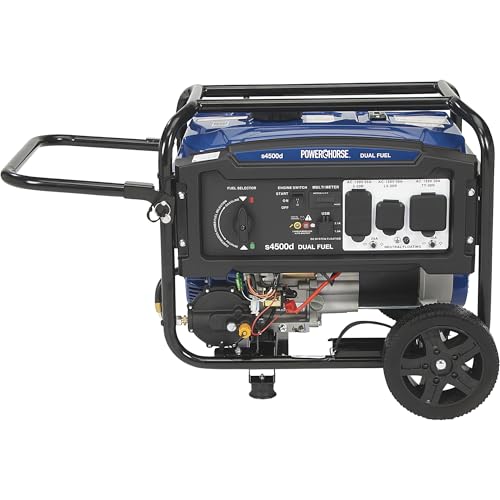 Powerhorse Portable Dual Fuel Generator with Electric Start, 9500 Watts