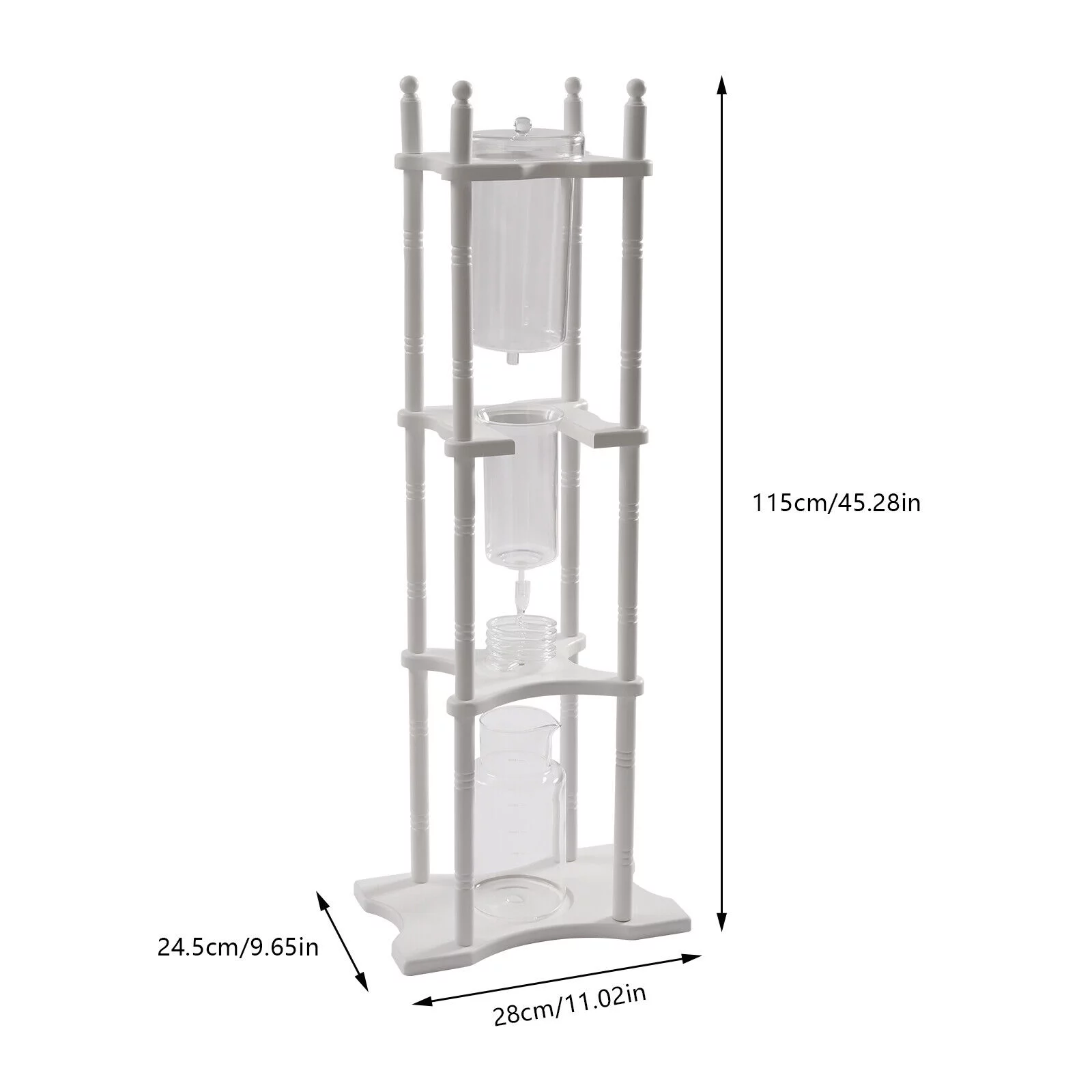 Ice Drip Cold Brew Coffee Maker Ice Coffee Machine with Slow Drip Coffee Tower