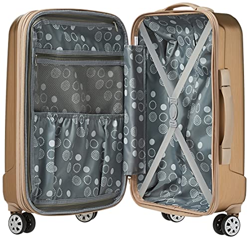 Rockland Melbourne Hardside Expandable Luggage with Spinner Wheels, 2TONENAVY, 2 Piece (20/28)