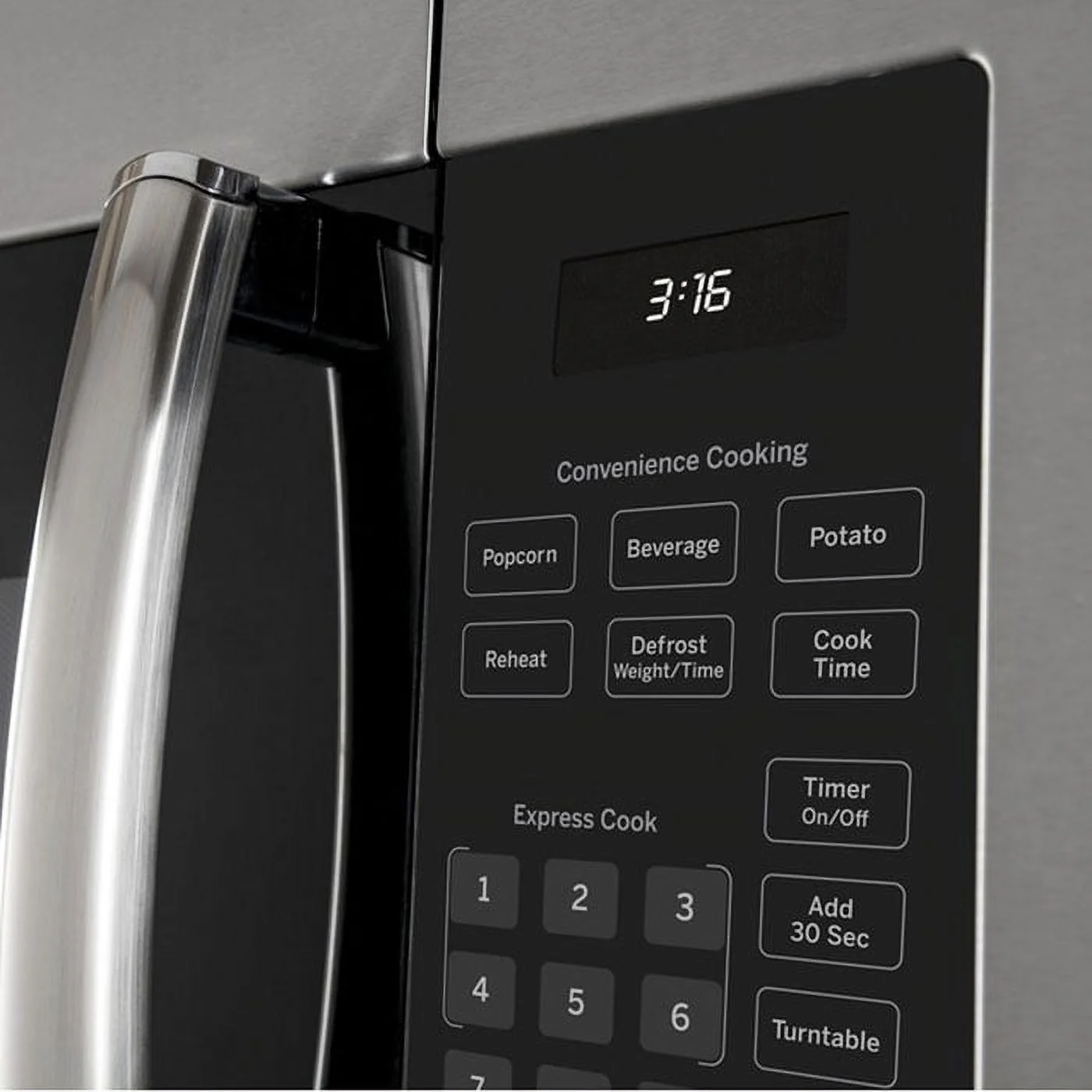 GE JVM3160RFSS 30 Over-the-Range Microwave Oven with 1.6 cu. ft. Capacity 2-Speed 300 CFM Venting in Stainless Steel