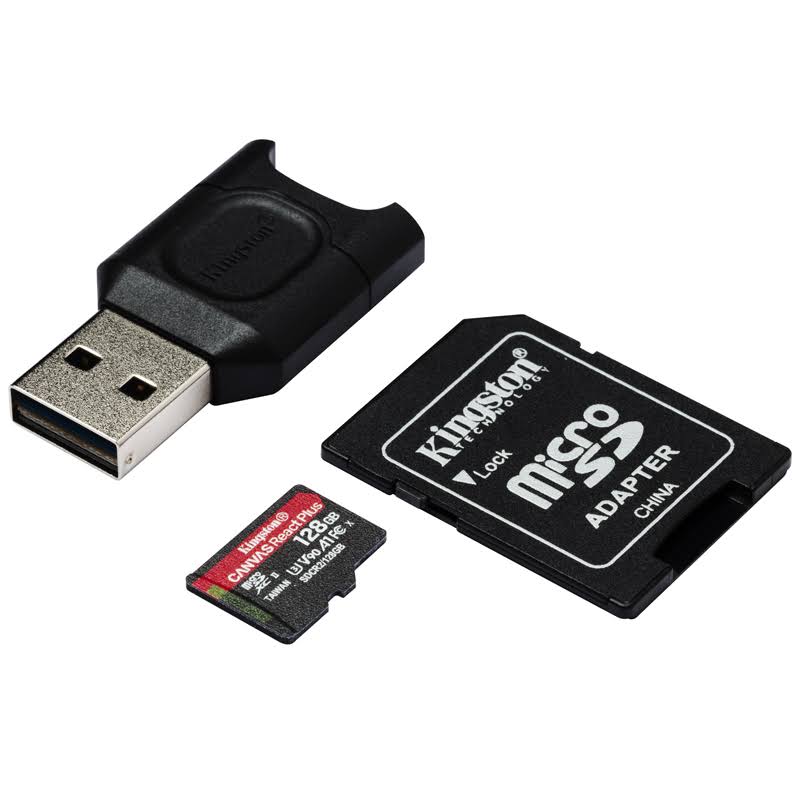 Kingston 128GB Canvas React Plus UHS-II microSDXC Memory Card