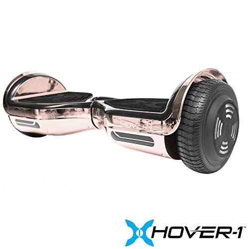 Hover-1 Chrome Electric Hoverboard | 6MPH Top Speed, 6 Mile Range, 4.5HR Full-Charge, Built-In Bluetooth Speaker, Rider Modes: Beginner to Expert