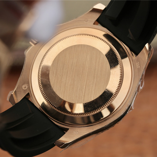 Yacht Master 1 Golden Diamond Dial Rubber Strap 40mm