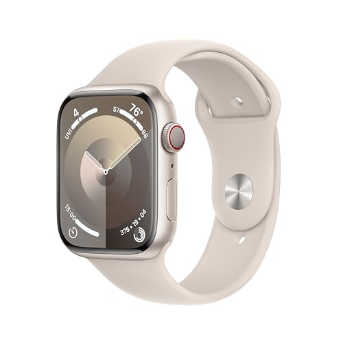 Apple Watch Series 9 [GPS 45mm] Midnight Aluminum Case with Midnight Sport Band, S/M (Renewed) - Radiant Selections