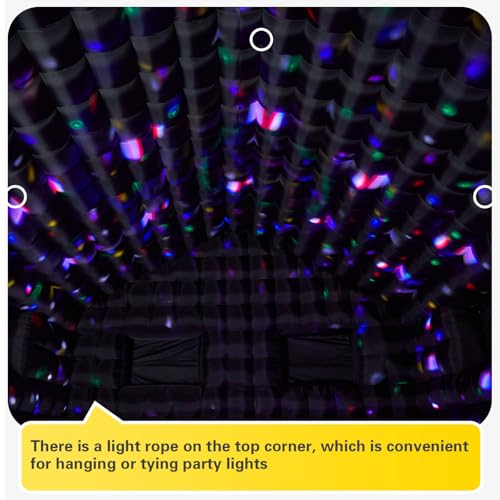 EROMMY 20x16.5x12 FT Large Black Inflatable Nightclub, Blow Up Party Tent Portable with 950W Blower