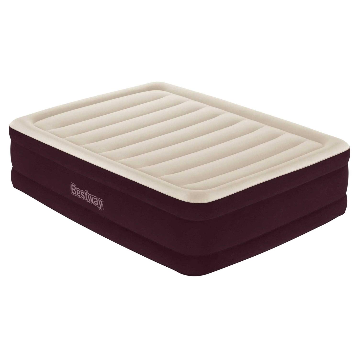 Bestway Maroon 20 Queen Air Mattress with Built in Pump - Sports Supplies Online Store