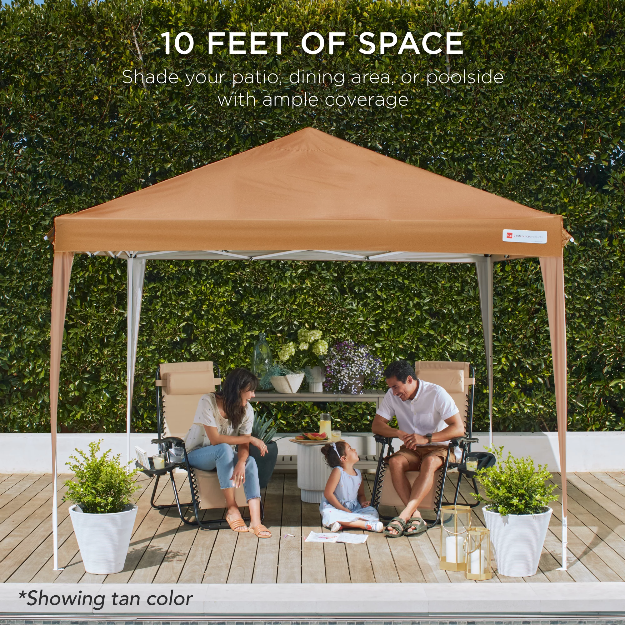 Best Choice Products 10x10ft Pop Up Canopy Outdoor Portable Adjustable Instant Gazebo Tent w/ Carrying Bag - Black
