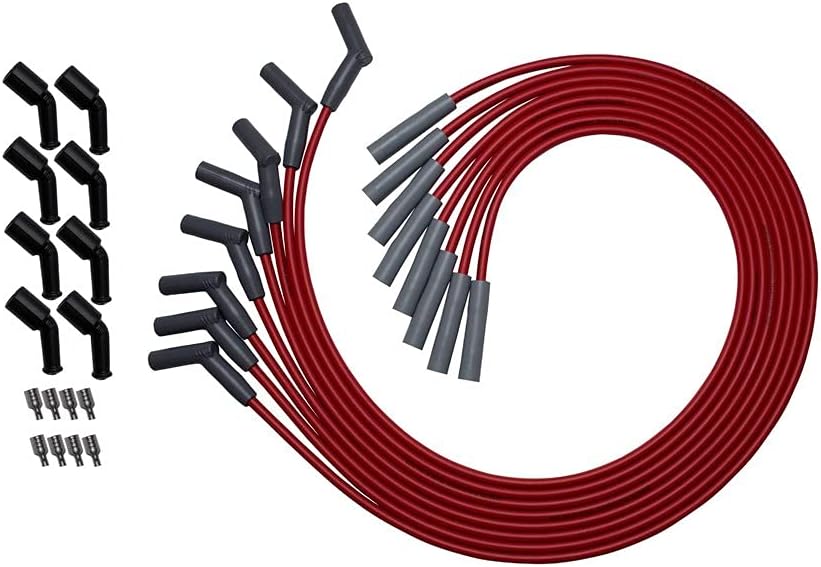 HINSON Red LSx Car Performance V8 Spark Plug Wire Set LS1 LS2 LS3 LS6 LS7 LSA Pack of 2