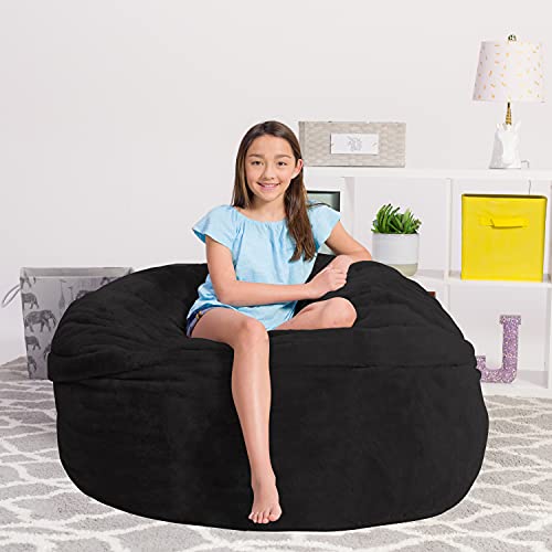 Chill Sack Bean Bag Chair - 5' Giant Memory Foam Lounge Chair with Soft Microfiber Cover – Cozy Furniture for Living Room, Dorm