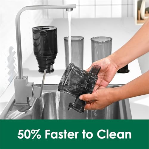 Cold Press Juicer Machines,Fretta Slow Masticating Juicer Machines with 4.25" Large Feed Chute,Fit Whole Fruits & Vegetables Easy Clean Self Feeding