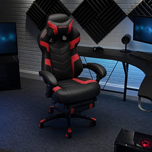 RESPAWN 110 Pro Gaming Chair - Gaming Chair with Footrest, Reclining Gaming Chair, Video Gaming Computer Desk Chair, Adjustable Desk Chair
