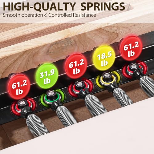 Pilates Reformer Machine, Quick-Assembly Foldable Studio Grade Pilates Equipment for Gym and Home, Oak Wood Pilates Reformer with Reformer Accessories