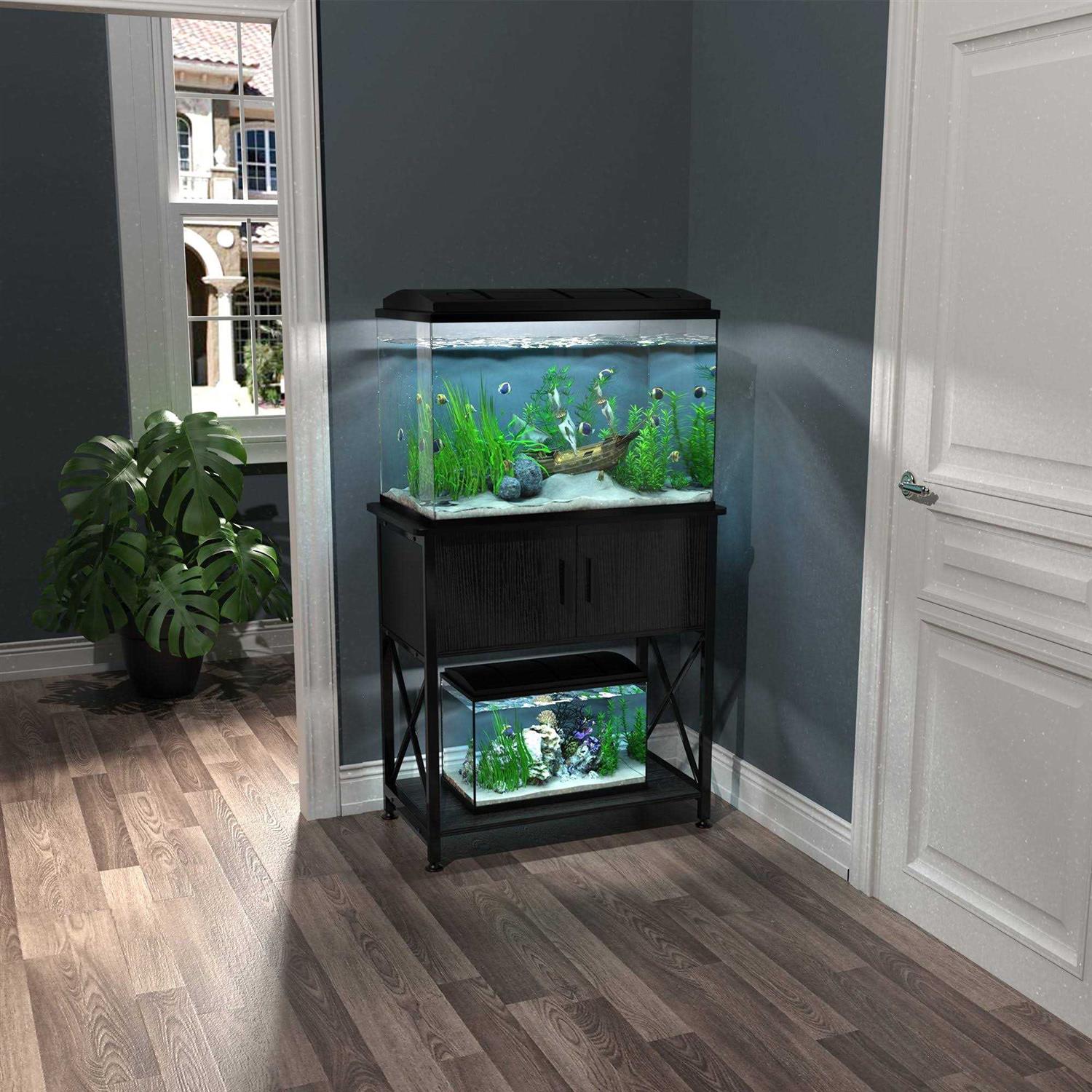 GDLF Fish Tank Stand Metal Aquarium Stand for 20 Gallon Long with Accessories Storage - Pet Supplies online store