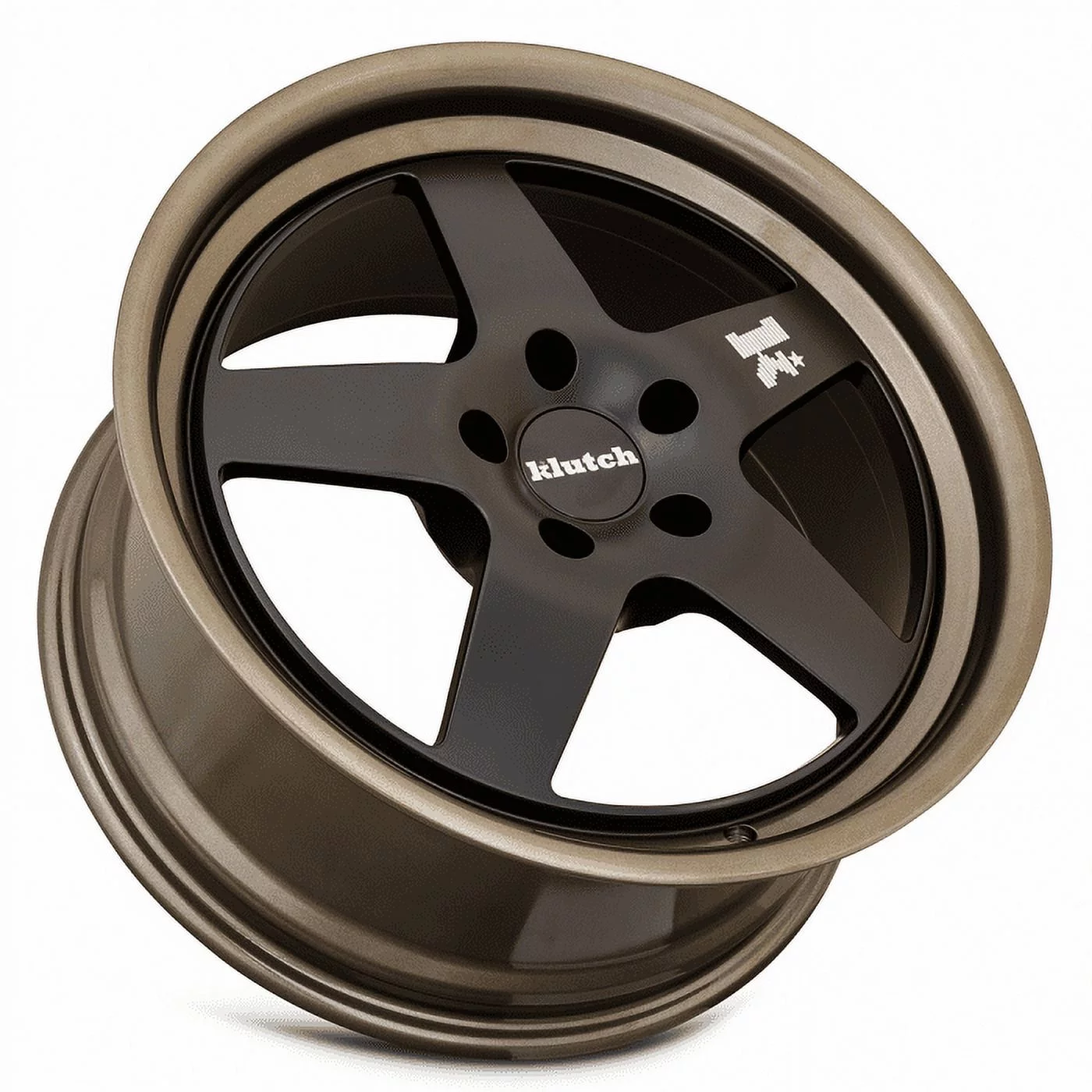 KLUTCH SL5 Rim 18X8.5 5X114.3 Offset 35 Black Bronze Lip (Quantity of 1)