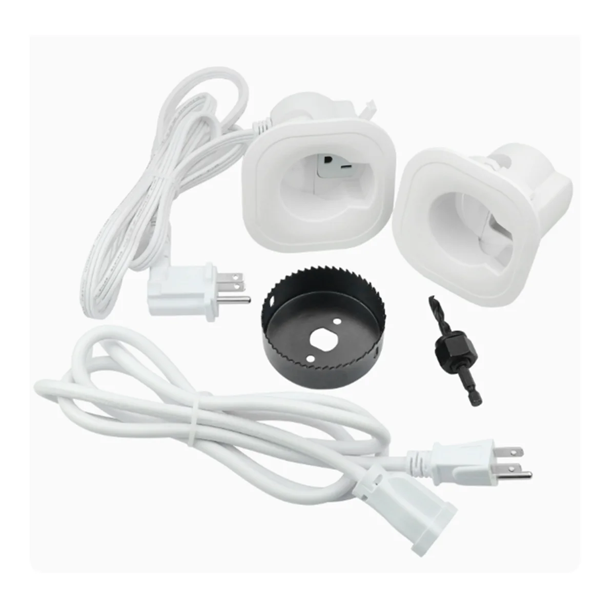 In Wall Cable Management Kit for TV &amp; Soundbar-Cord Concealer &amp; Power Kit - Powers Devices &amp; Hides All Cables US Plug