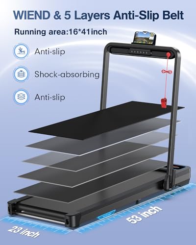 Incline Walking Pad Treadmill: [Voice Controlled] 2 in 1 Smart Treadmill with 300lbs Capacity Compatible with Wellfit Kinomap ZWIFT APP