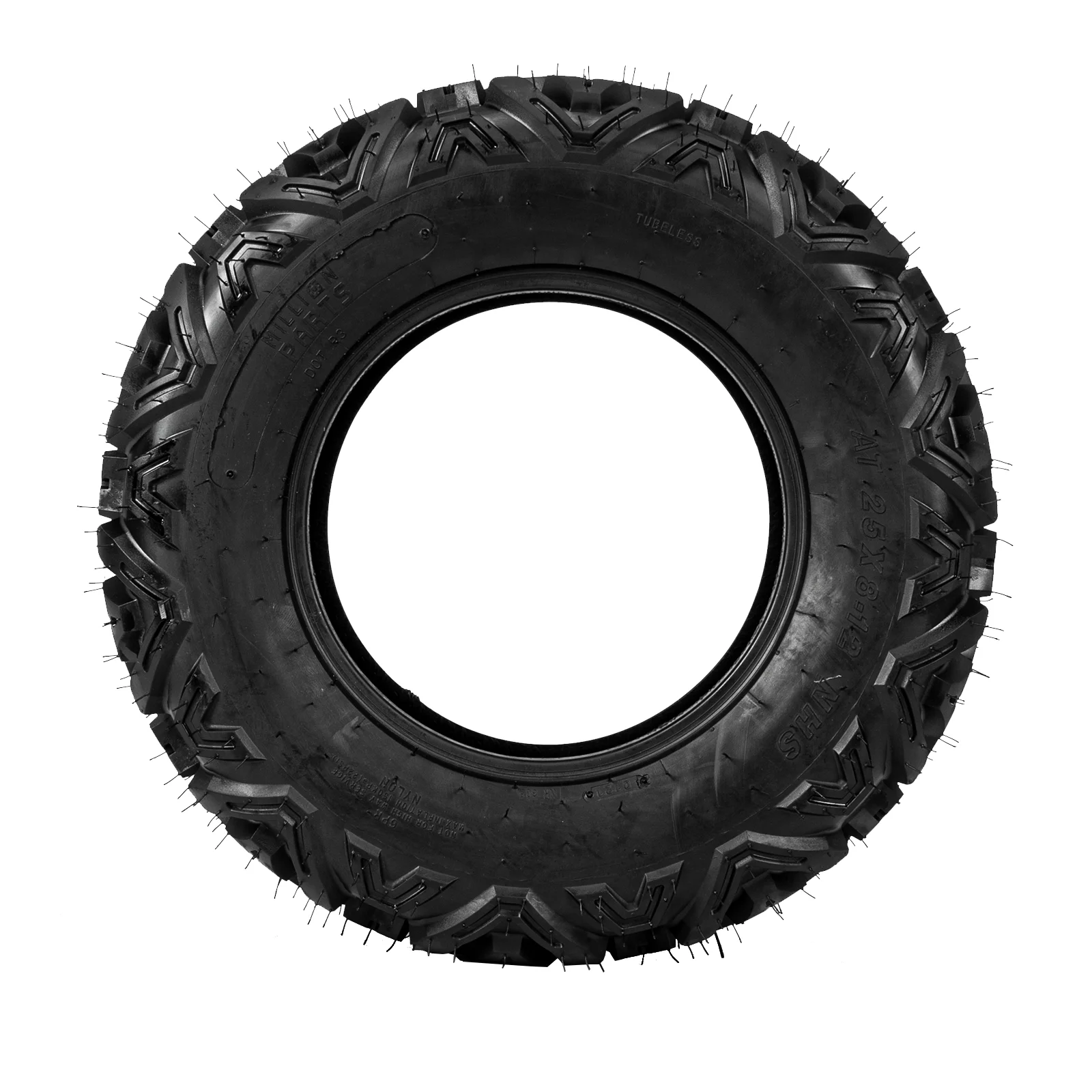 Ktaxon Set of 4 6PR All Terrain ATV UTV Tires, 25x8-12 Front & 25x10-12 Rear, Tubeless