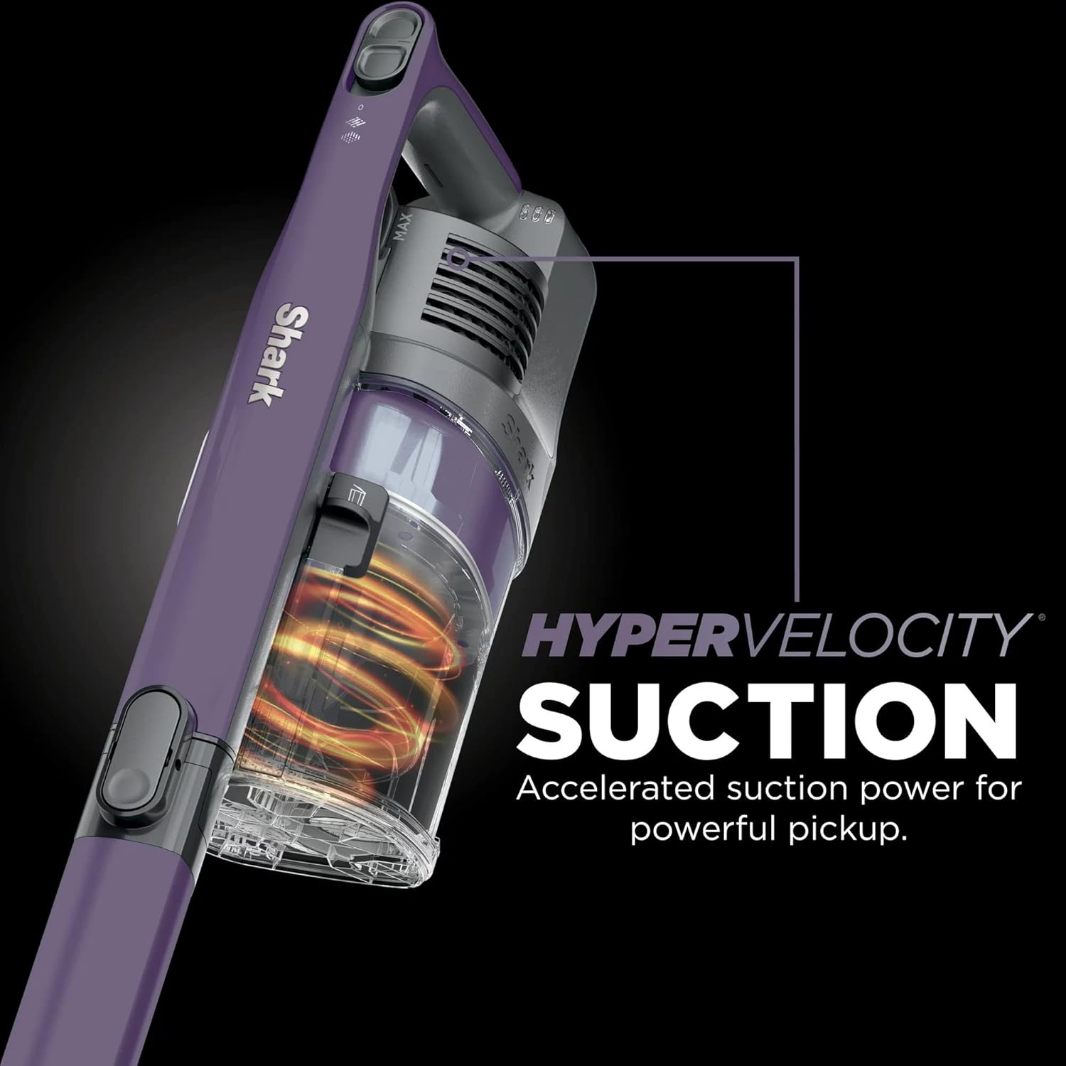 Shark WZ240 Pet Cordless Stick Vacuum Self-Cleaning BrushRoll, PowerFins, Crevice Tool & Upholstery Tool, 40min Runtime, Purple/Grey (Renewed)