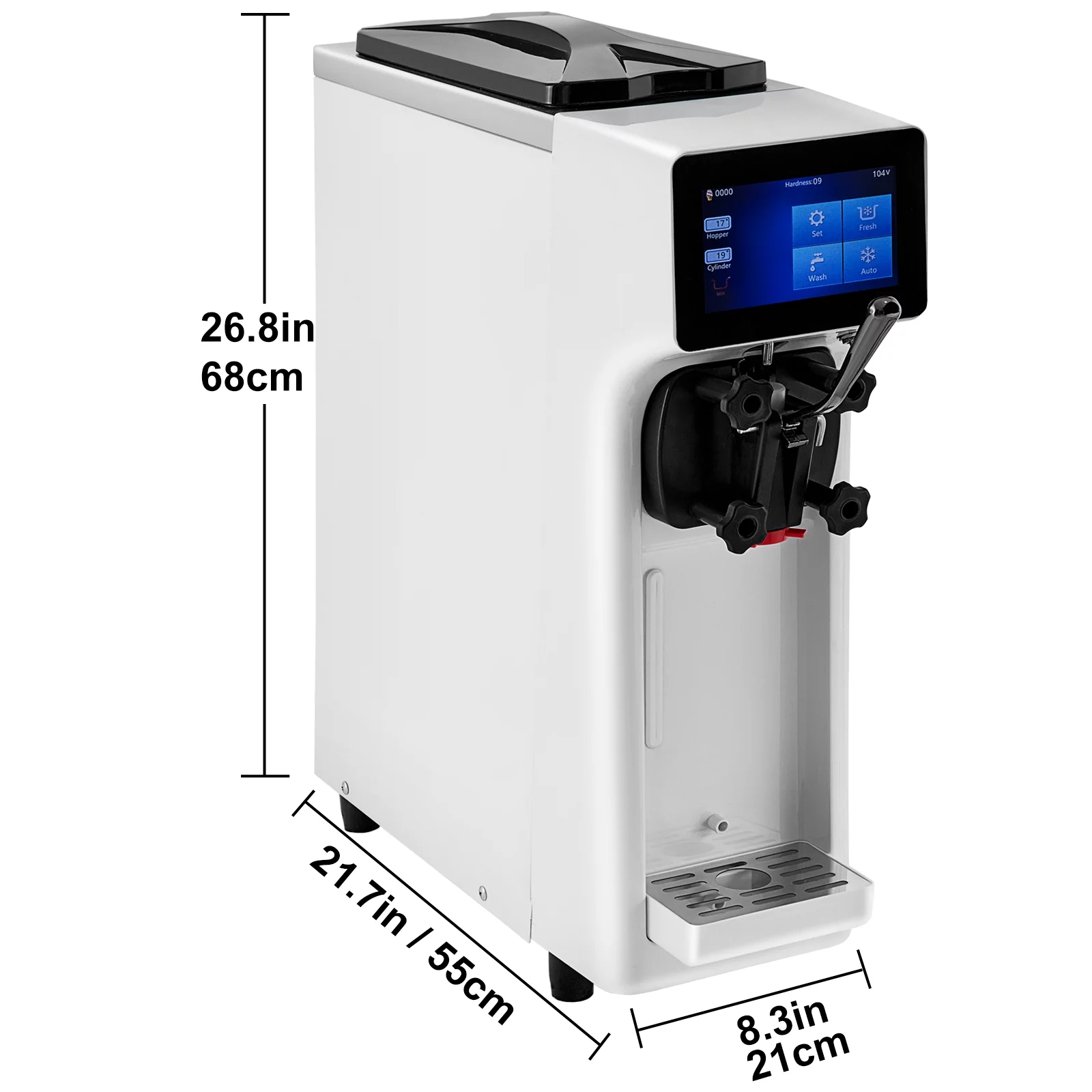 VEVOR Commercial Ice Cream Machine, 10-20L/H Yield