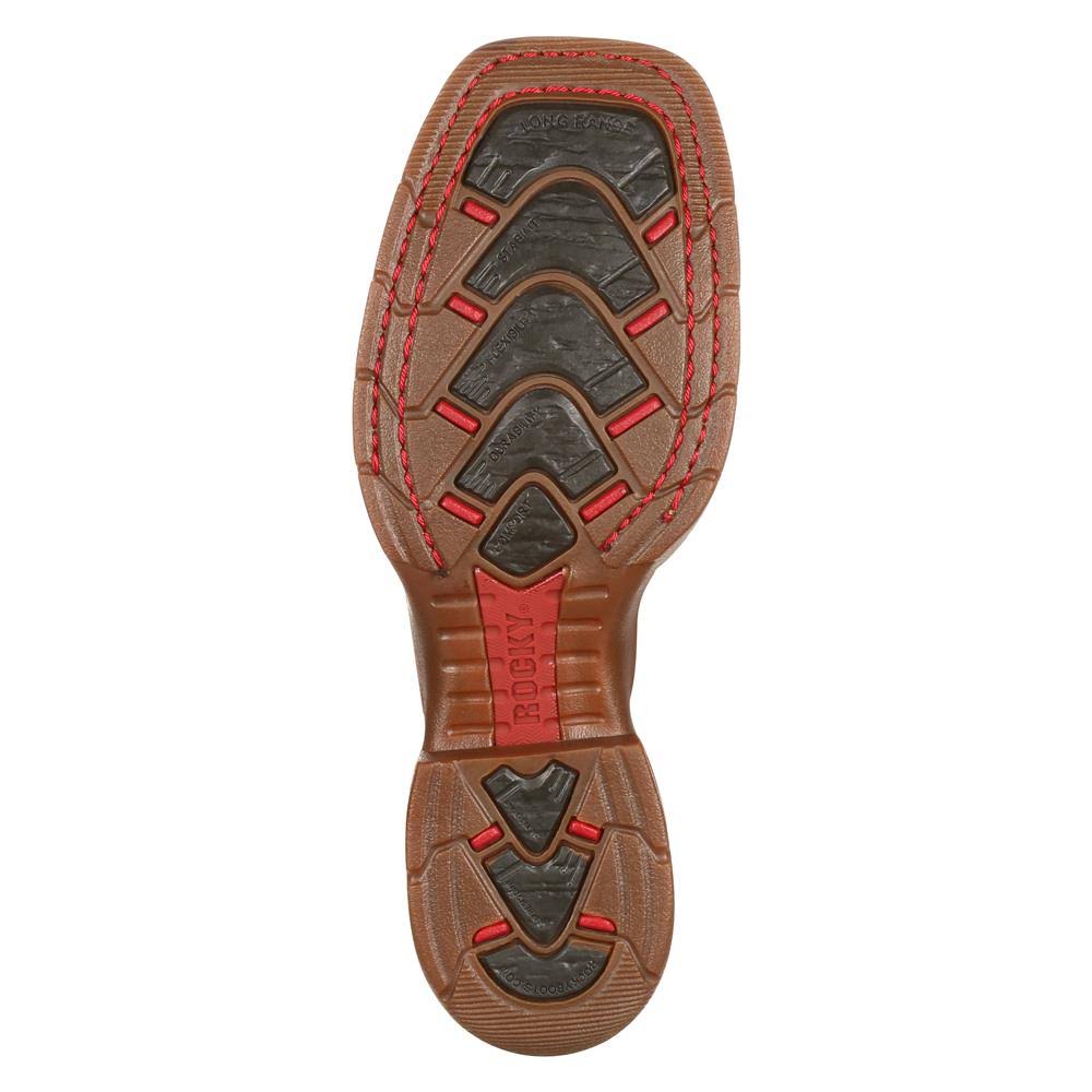 Men&s Rocky 11 inch Long Range Western Carbon Fiber Toe 6132, Brown