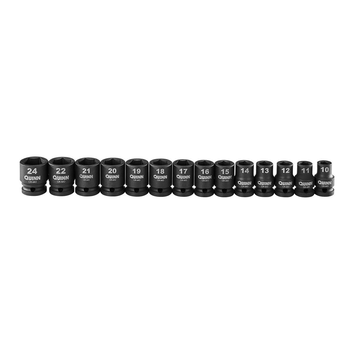 QUINN 1/2 in. Drive SAE and Metric Master Impact Socket Set, 61-Piece