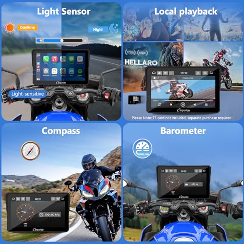 2025 CARPURIDE W702BS PRO for BMW Motorcycle CarPlay & Android Auto Dual Bluetooth, 7" Waterproof GPS Navigation Screen, Data Reading, Native Wonder