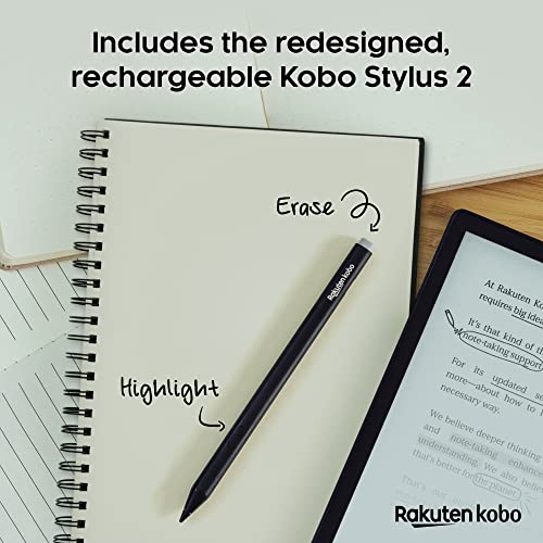 Kobo Elipsa 2E | eReader | 10.3” Glare-Free Touchscreen with ComfortLight PRO | Includes Kobo Stylus 2 | Adjustable Brightness | Wi-Fi | Carta E Ink