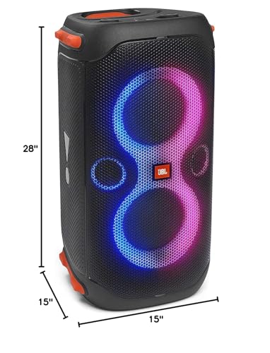 JBL PartyBox 110 Portable Party Speaker with Built-in Lights - Black (Renewed) - Radiant Selections