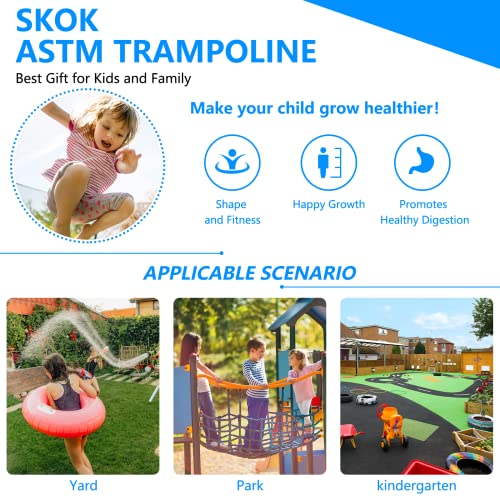 SKOK Trampoline 8FT 10FT 12FT 14FT 15FT Trampolines with Enclosure Net