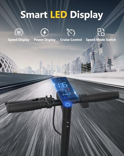Electric Scooter for Adults & Teens, 350W Motor Up to 16 MPH, 12 Miles Range, 8.5" Honeycomb Tires, APP Control
