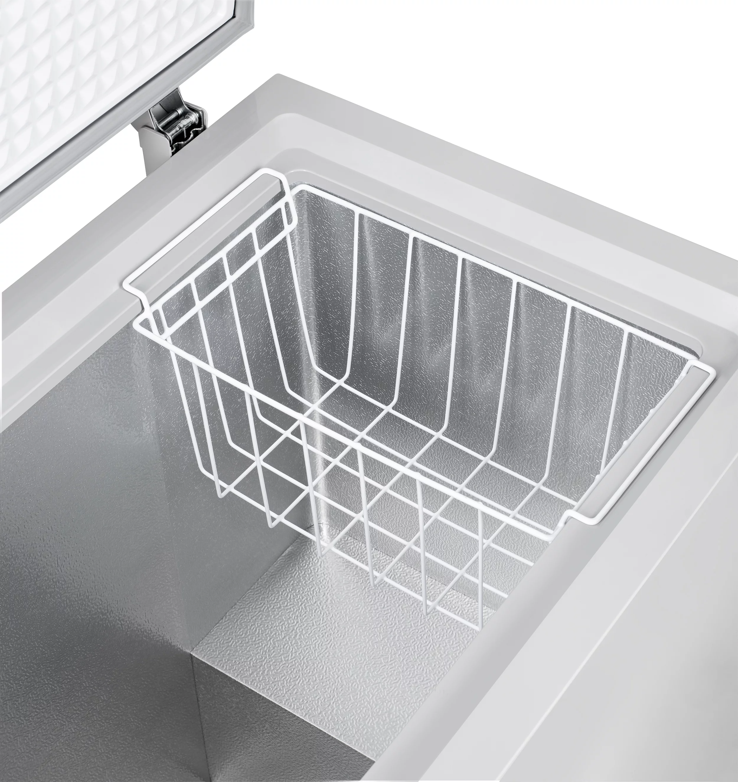 NewAir 6.7 Cu. Ft. Compact Chest Freezer in Cool Gray, Temperature Control, Fast Freeze Mode, Door Alarm, Wire Basket, Self-Diagnose Program