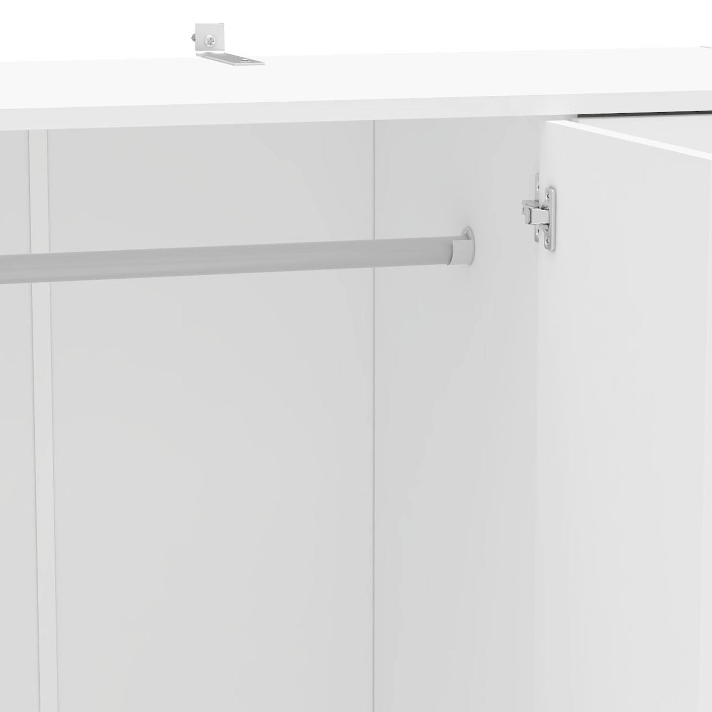 Polifurniture Denmark 3-Door Wardrobe - White