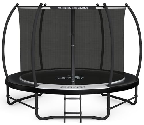 BCAN 8FT 10FT 12FT 14FT 15FT 16FT Recreational Trampoline with Enclosure for Kids Adults, ASTM Approved, Outdoor Trampolines with Ladder for Kids