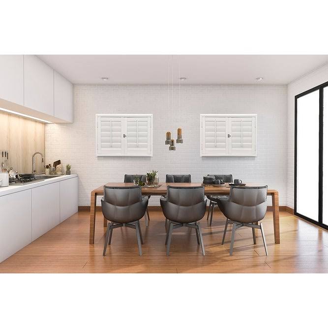 Panoramix Shutters 3.5x22 Louvers, Faux Wood Made in The USA - 39x22W x 63x22H - White