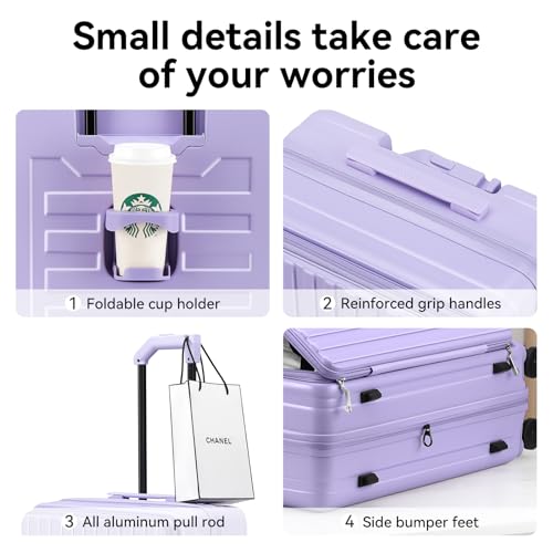 ROAMING Grace Expandable Carry On Luggage Airline Approved, 20 Inch Hardside Carry On Suitcase with Wheels