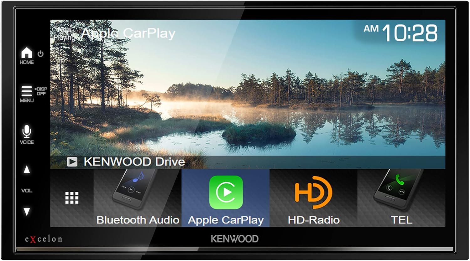 KENWOOD DMX709S eXcelon 6.95-Inch Capacitive Touch Screen, Car Stereo, CarPlay and Android Auto, Bluetooth, AM/FM HD Radio, MP3 Player, USB Port