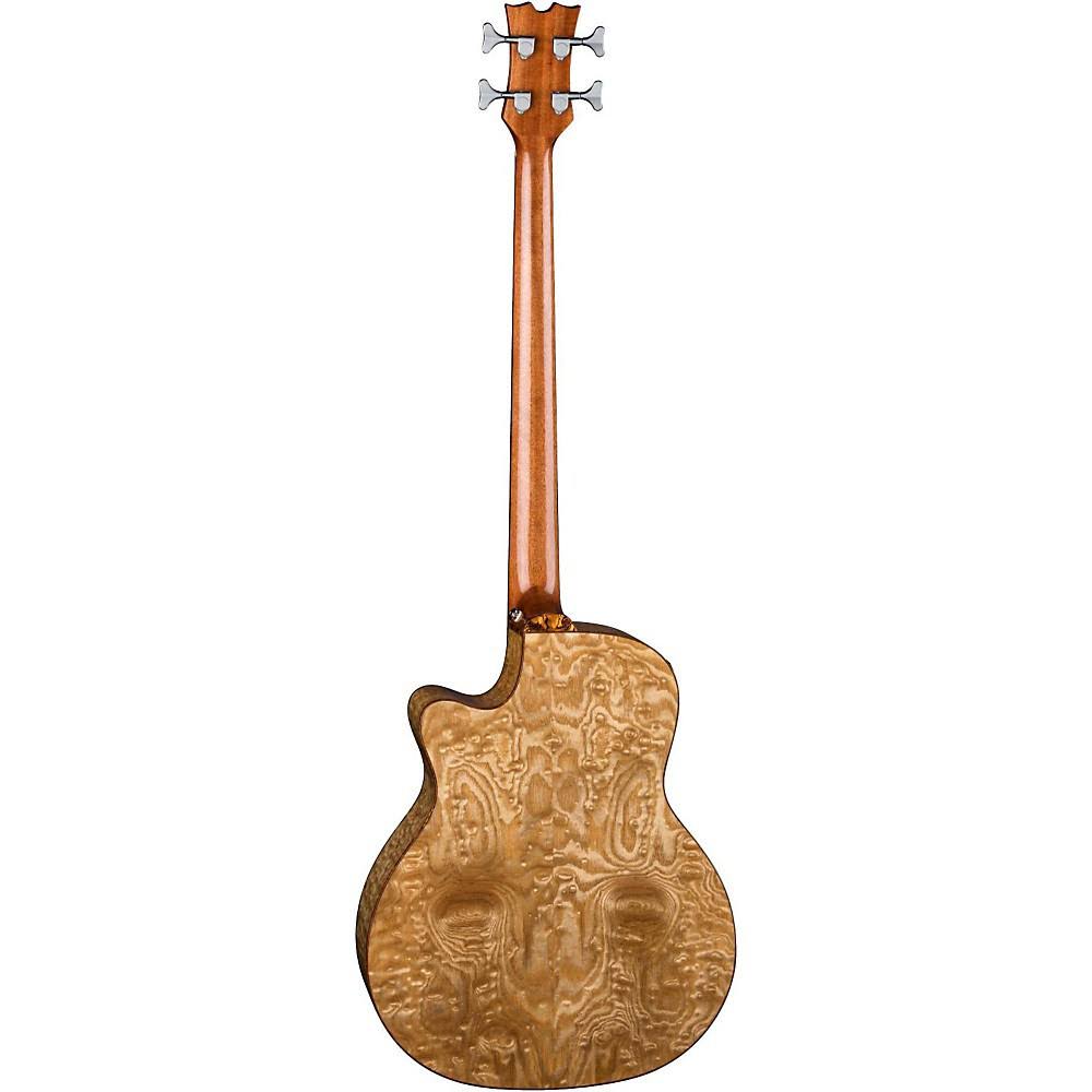 Dean Exotica Quilted Ash Acoustic-Electric Bass Guitar with Aphex Gloss, Natural