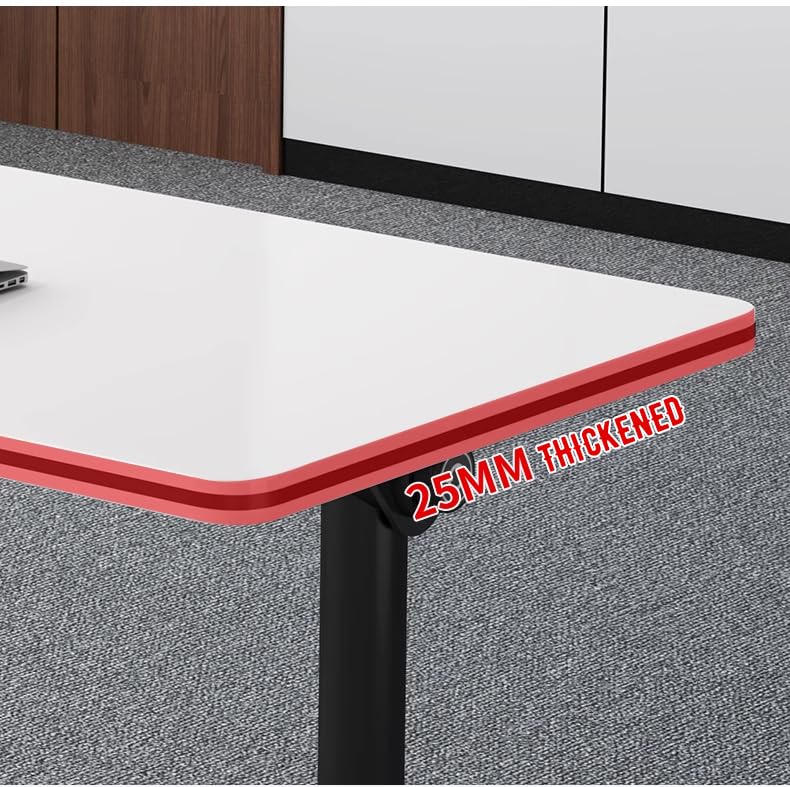 Conference Table Foldable Meeting Tables, Mobile Training Table with Wheels, Flip Top Rolling Seminar Meeting Table for Office,Meeting Room,classr