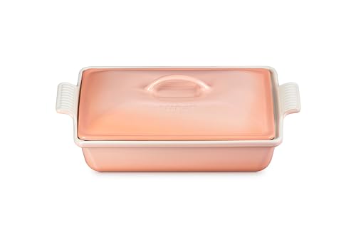 Le Creuset Stoneware Heritage Covered Rectangular Casserole, 4 qt. (12" x 9"), Cerise