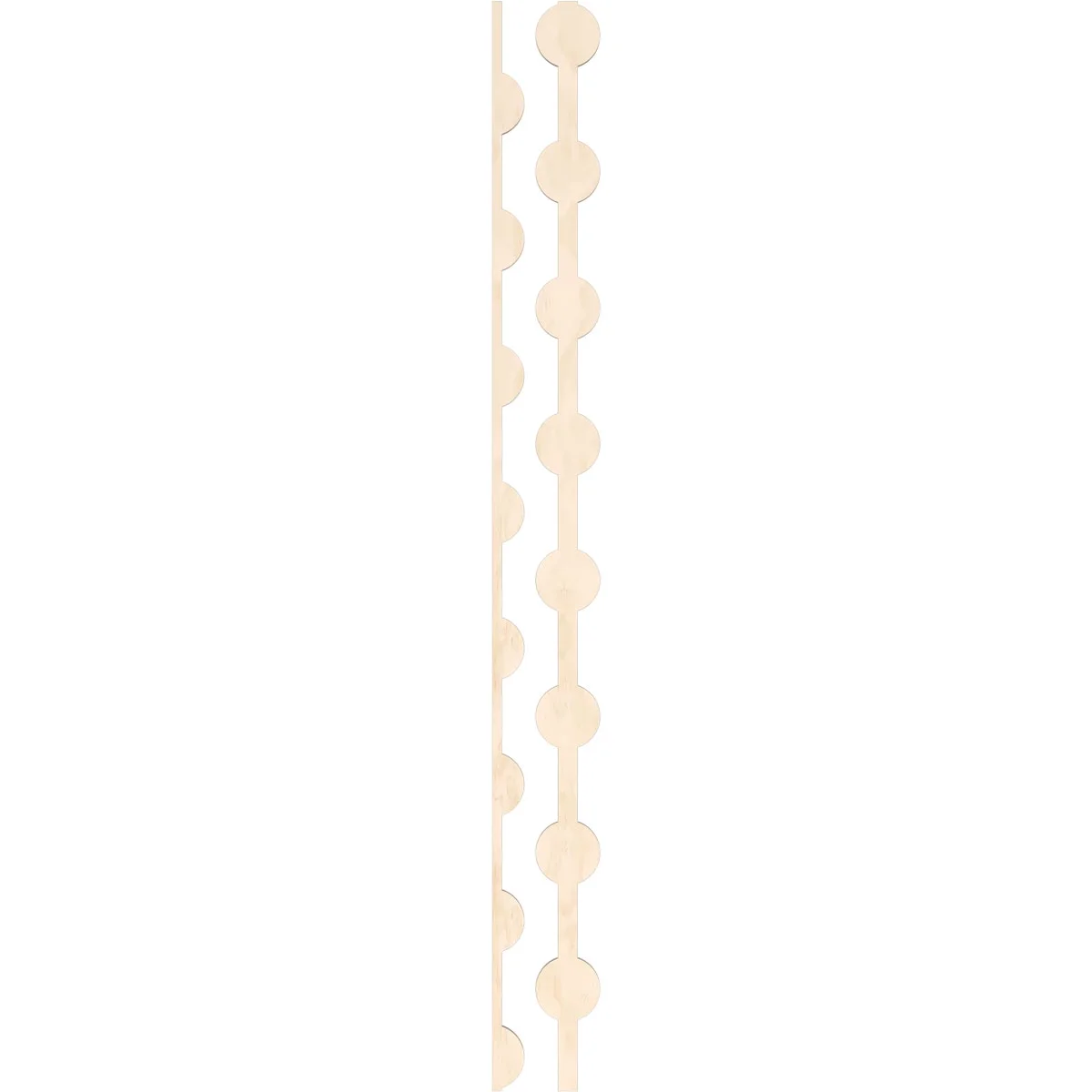 Ekena Millwork 94"H x 1/4"T Bridgeport Adjustable Wood Decorative Slat Wall Panel Kit, Birch (contains 11 Slats + 1 Straight Edge Starter Slat)