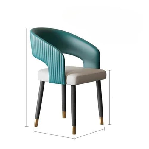 Managerial Chairs, Italian Luxury Dining Chair Office Modern Simple Wedding PU Leather Chair Designer Banquet Armchair Home Furniture(B)