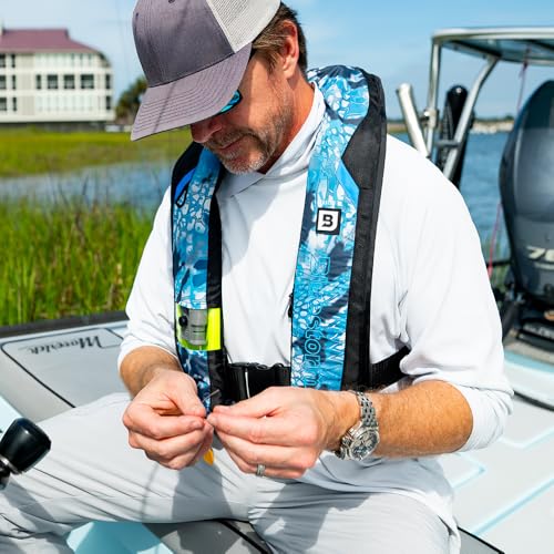 BLUESTORM Stratus 35 Inflatable Life Jacket PFD for Adults | US Coast Guard (USCG) Approved Automatic Self Inflating Life Vest Preserver with Manual