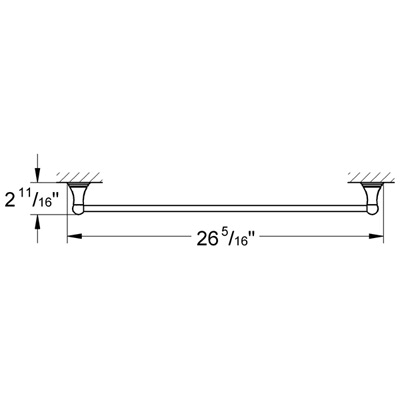 Grohe 40146ZB0 Oil Rubbed Bronze Geneva 24x22 Towel Bar