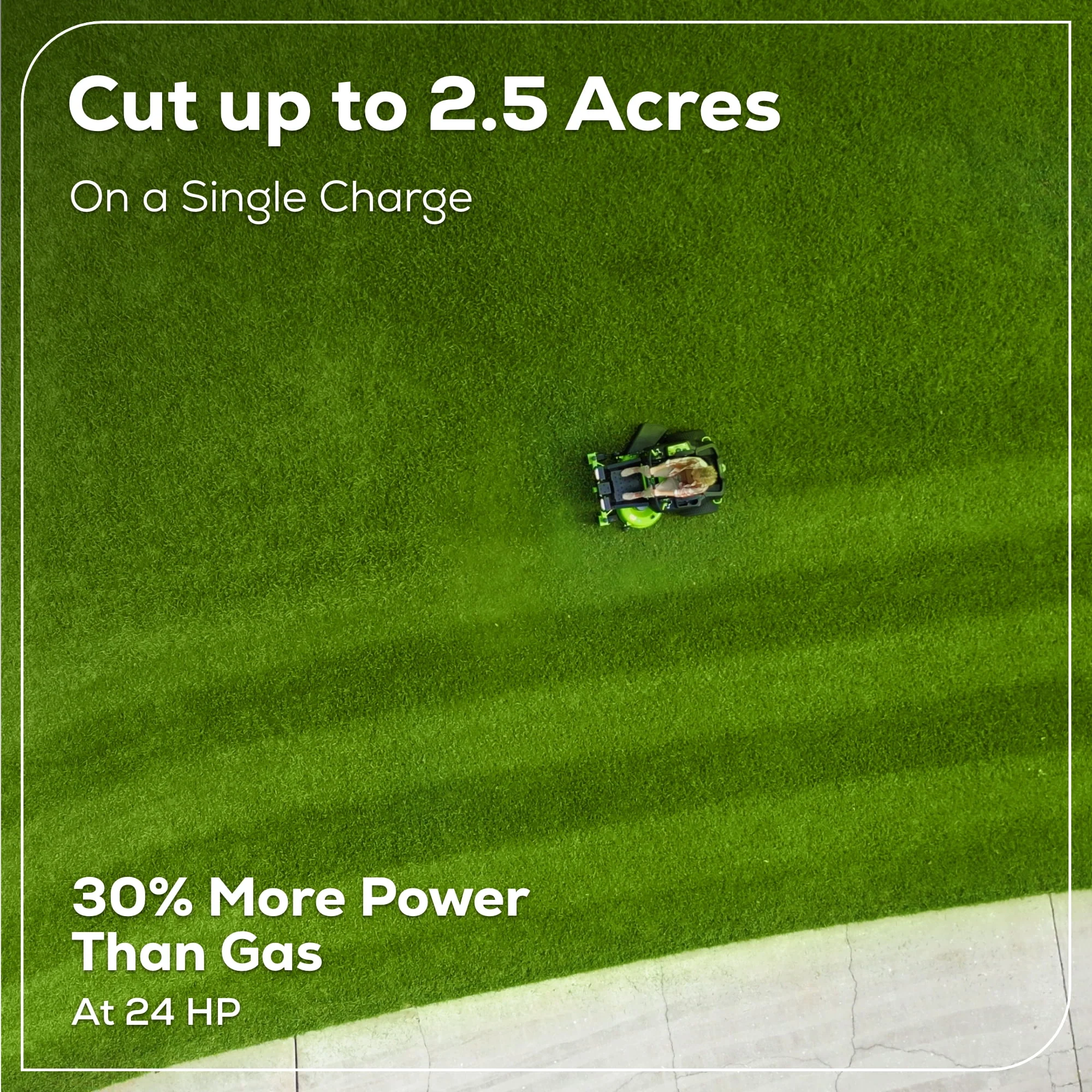 Greenworks 60V 42” Cordless Battery Crossover-Z Zero Turn Riding Lawn Mower + (6) 8Ah Batteries & (3) Dual Port Turbo Chargers 7409302